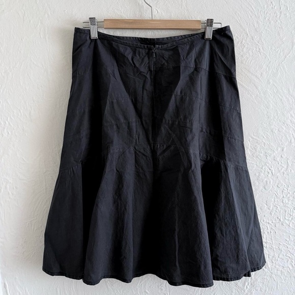 Vintage Black Skirt With Embroidered & Beading Floral Print Size M - Picture 4 of 6